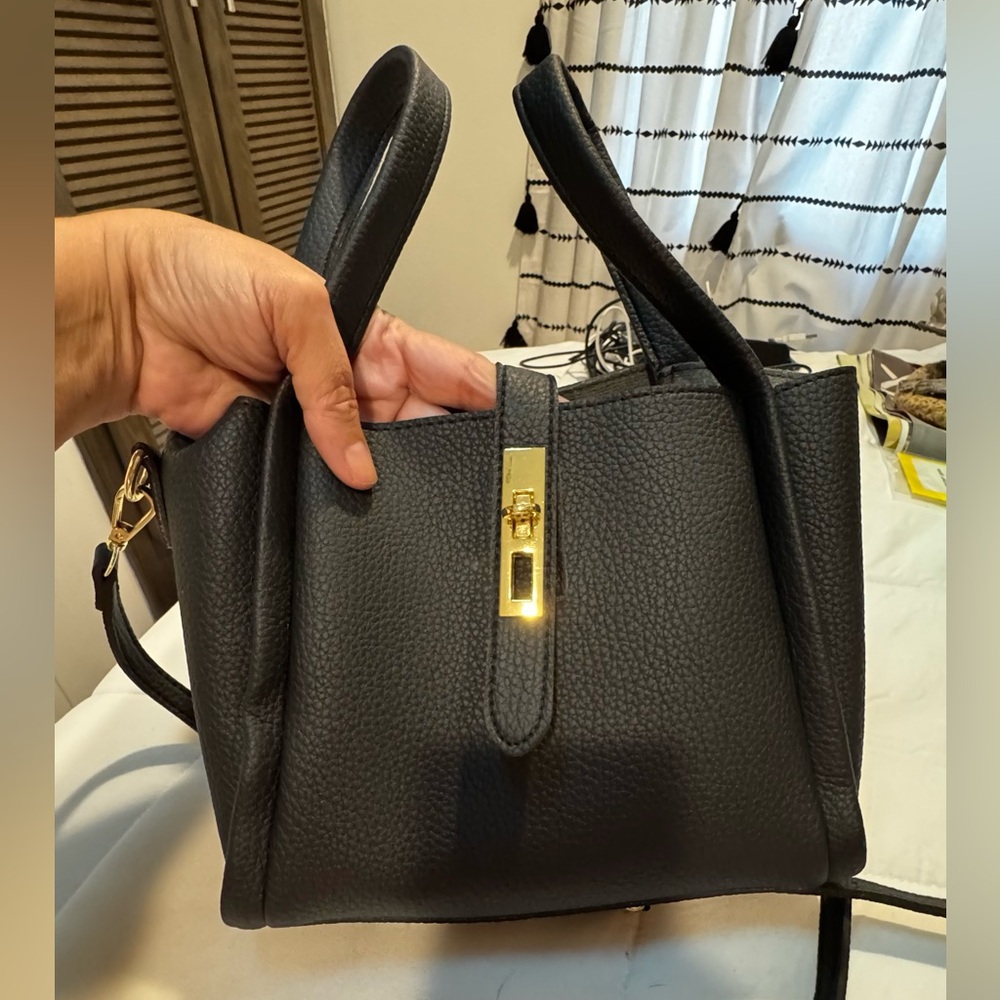 Bucket Style Black Handbag